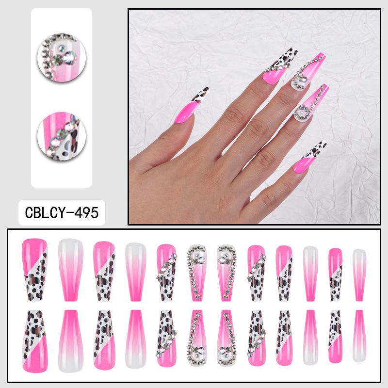 Elegante French Aurora Cat Eye Press-On-Nägel mit Strasssteinen – lange, glamouröse und wiederverwendbare Kunstnägel für Frauen_voghion.com