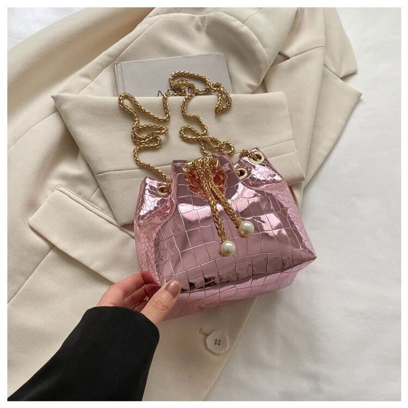 Trend Pailletten Schulter Kette Umhängetasche Eimer Handtasche Tote Weibliche Messengen für Frauen Damen_voghion.com