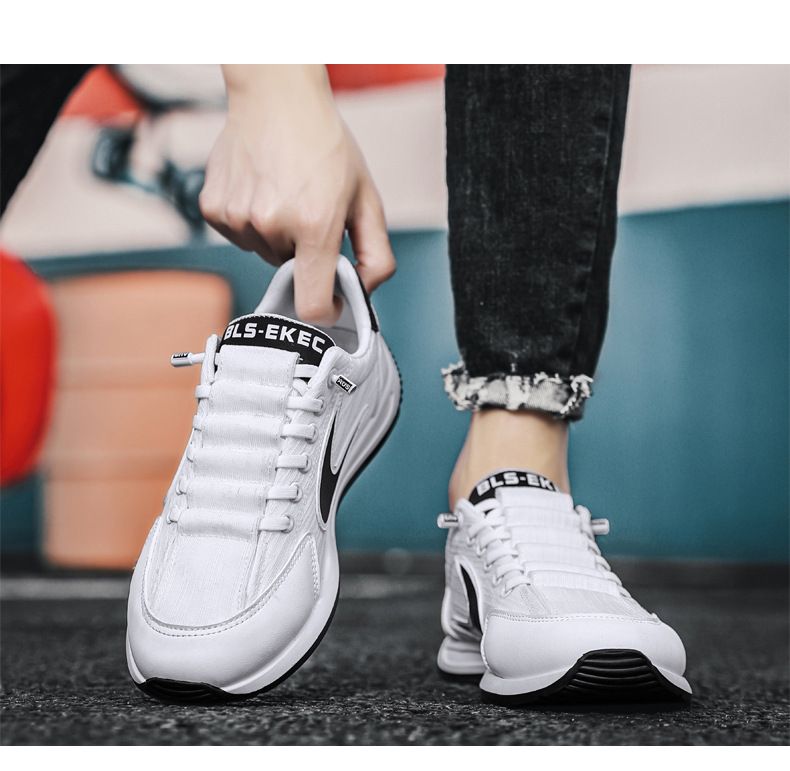 Scarpe pigre traspiranti con suola morbida e moda casual da uomo alla moda con motivo geometrico colorato_voghion.com
