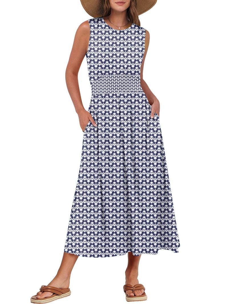 2025 Sommer Französisch Stil Minimalist Taille Cinching Casual Rundhals Gestrickte Weste Overall_voghion.com