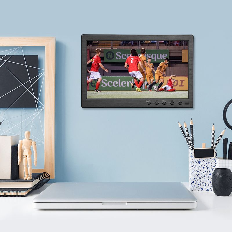 Monitor secondario per telecamera di backup USB BNC con schermo LCD a colori da 10,1 pollici compatibile con HDMI con ingresso AV VGA per TV e computer_voghion.com