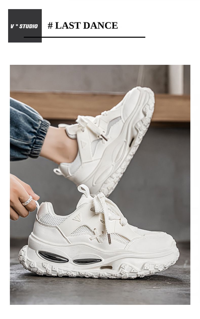 Sneakers da uomo in mesh traspirante - Scarpe da corsa leggere e ammortizzate con rinforzo nascosto in altezza | Scarpe estive casual e da tennis per adolescenti e giovani adulti_voghion.com