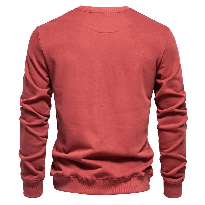 AIOPESONFelpe da uomo in misto cotone, girocollo, tinta unita, pullover, casual, sportive, per uomo_voghion.com