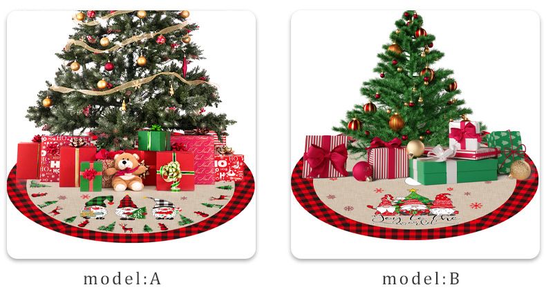 Natale nuovo 120CM stampa bambola senza volto gonna albero di Natale albero di Natale decorazione inferiore scena vestire_voghion.com