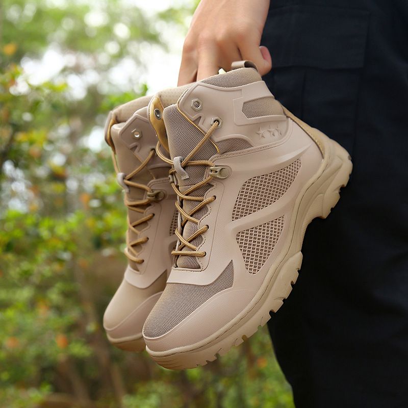 Herbst und Winter Anti-Rutsch-Stahlkappe Große Größe Militär Outdoor Klettern High-Top Wanderstiefel für Männer_voghion.com