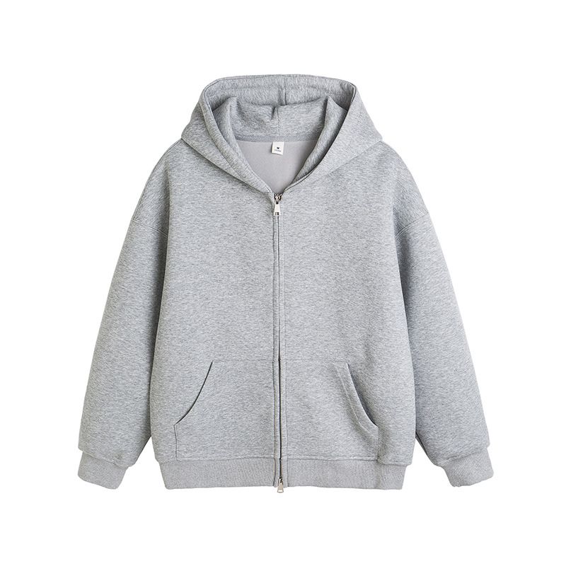 Nuova felpa con cappuccio cardigan tinta unita per autunno e inverno, polo da uomo, alla moda e versatile_voghion.com