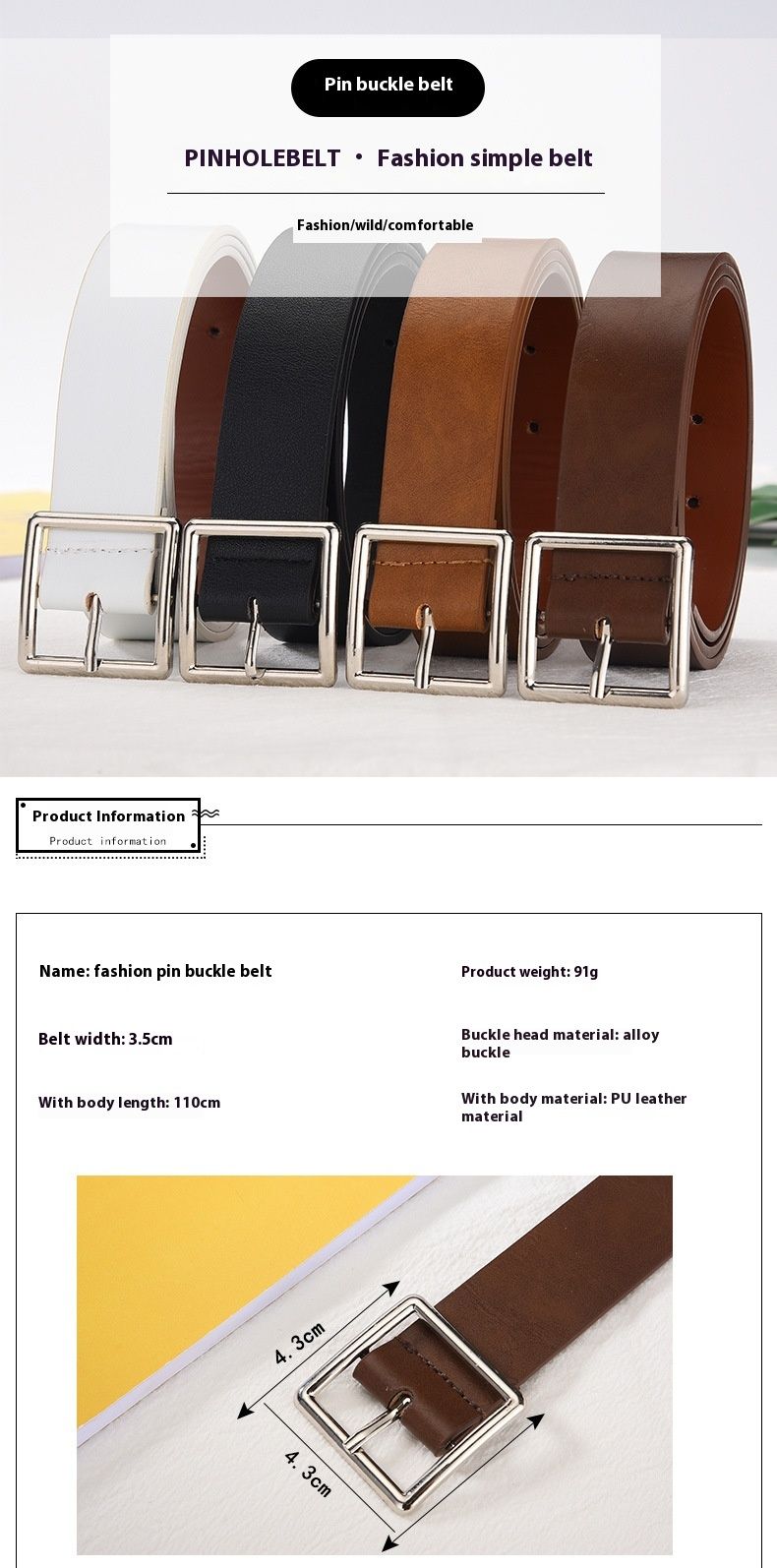 Neue frauen student breite PU Japanischen stil nadel schnalle männer und Koreanische version denim gürtel_voghion.com