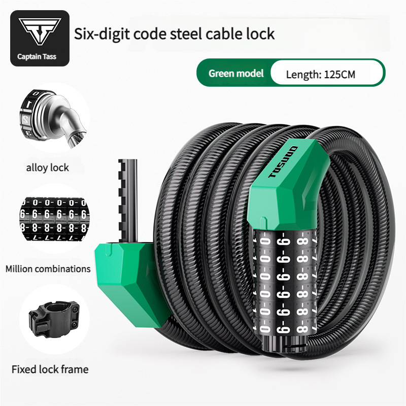 Ensemble d'accessoires antivol pour vélo de route et de montagne, avec mot de passe à 6 chiffres_voghion.com