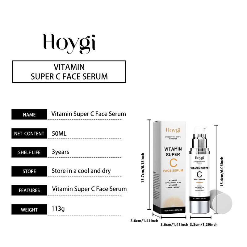 Hoygi Vitamin C Serum Hydrates Soft And Delicate Skin Moisturizing, Moisturizing And Brightening Face Serum_voghion.com