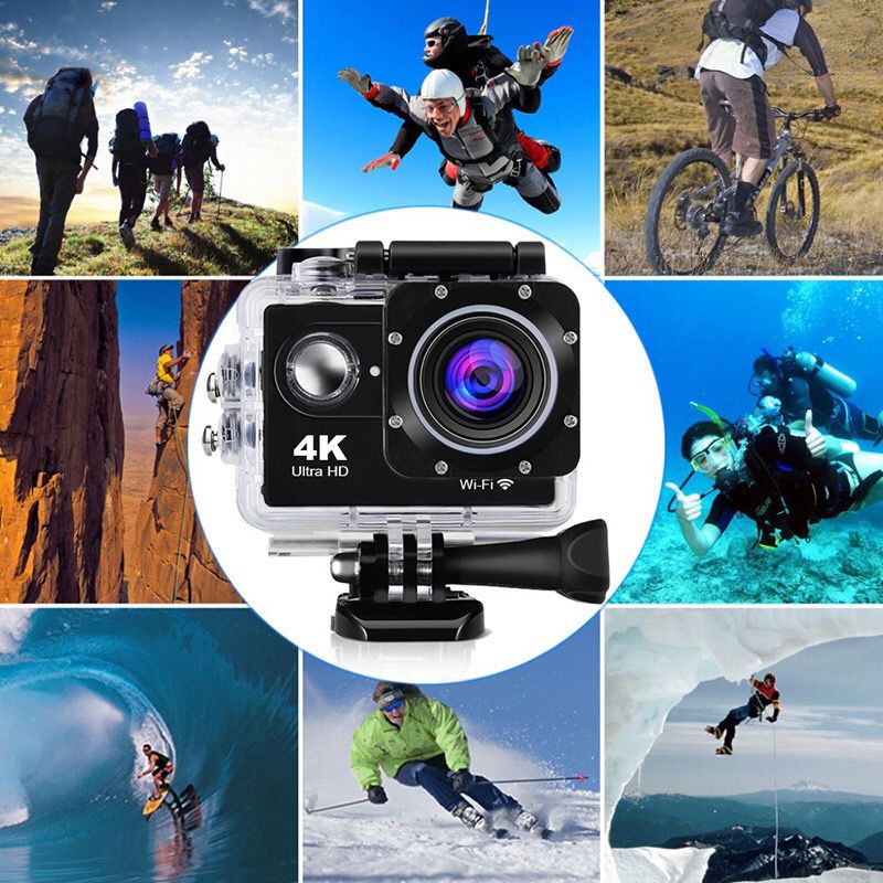 4K HD Sportsmotorcykelhjelm Landevejscykeloptager For- og bagkamera med dobbelt farve WiFi-berøringsskærm_voghion.com
