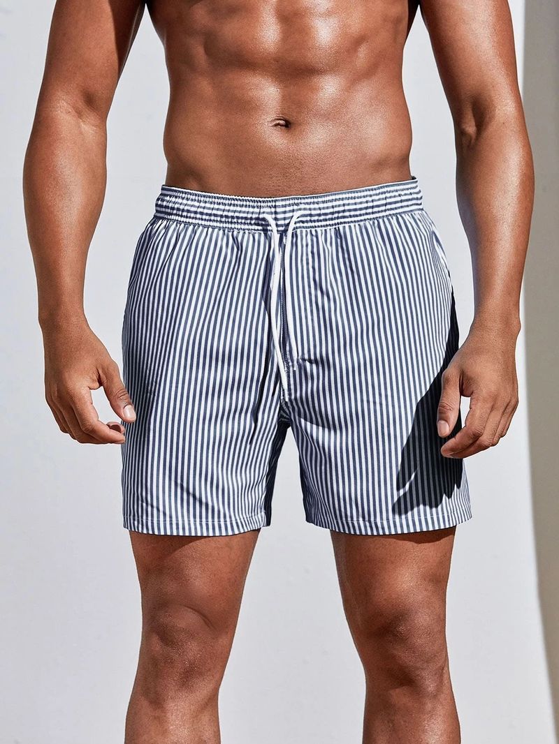 Unbeatable Quality Unbeatable Quality 3D Digital Printed Casual Men's Striped Shorts None_voghion.com