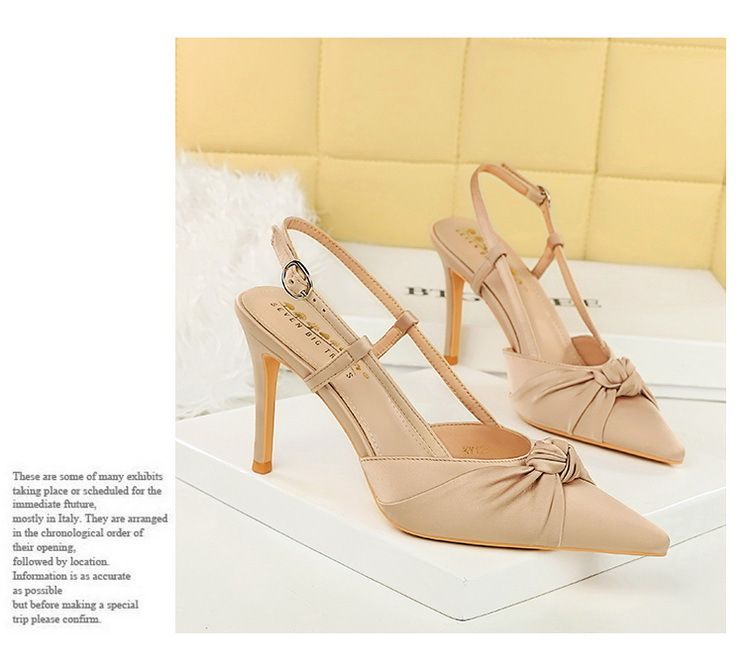 Elegant Satin Bow Pointed-Toe Stiletto Heels For Women - Chic Open Back Dress Shoes For Parties & Special Occasions (Sizes 34-40, Colors Available)_voghion.com