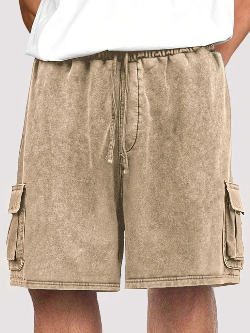 Stylische Cargo-Shorts für Herren mit Kordelzug und mehreren Taschen – dehnbare Freizeitshorts aus Baumwollmischung für den Sommer_voghion.com