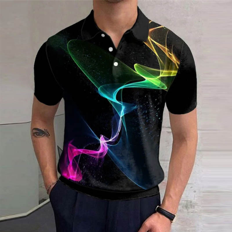 Men's 3D Short sleeve crewneck T-shirt Blazer Polo shirt plus size beach fashion logo short sleeves_voghion.com