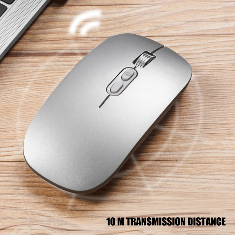 Mouse ottico muto ricaricabile a doppia modalità wireless compatibile con Bluetooth Xinweiqing per PC portatile_voghion.com