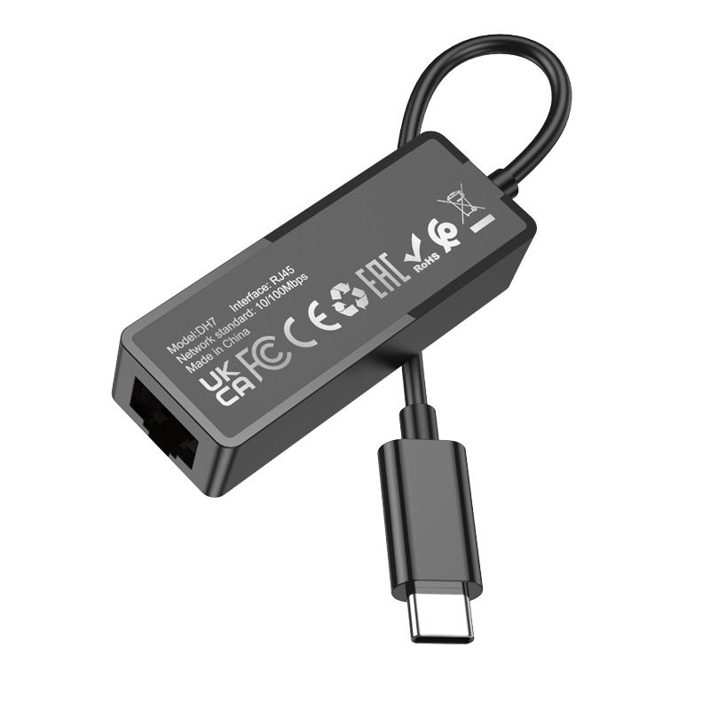 Music Festival DH7 Type-C/USB μετατροπέας κάρτας δικτύου 100Mbps Καλώδιο μετατροπής διασύνδεσης RJ45_voghion.com