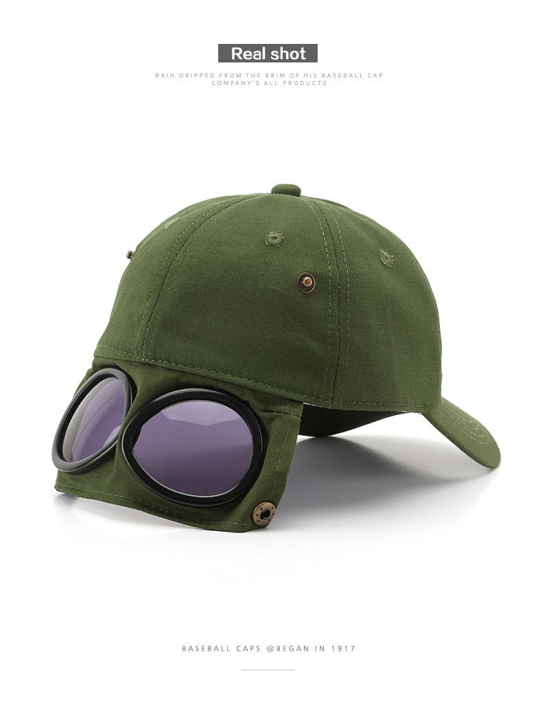 Pilot hat tide ins personalized glasses duck tongue hat men sunglasses sunshade summer hundred with_voghion.com