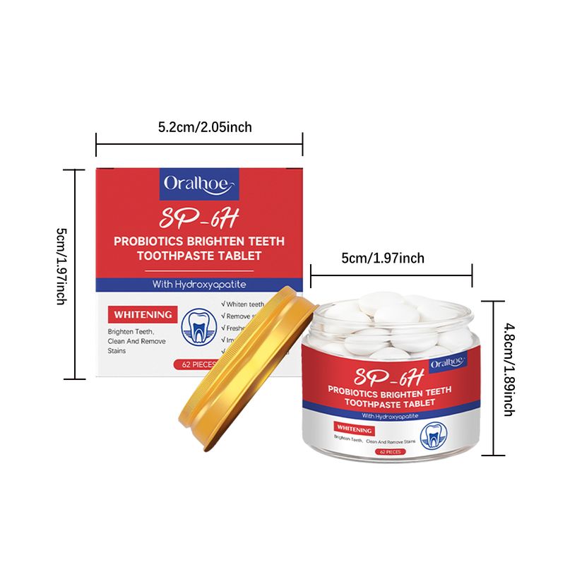 ORALHOE Mint Sanfte Reinigung der Zähne Frischer Atem Tragbare Mundwassertabletten_voghion.com