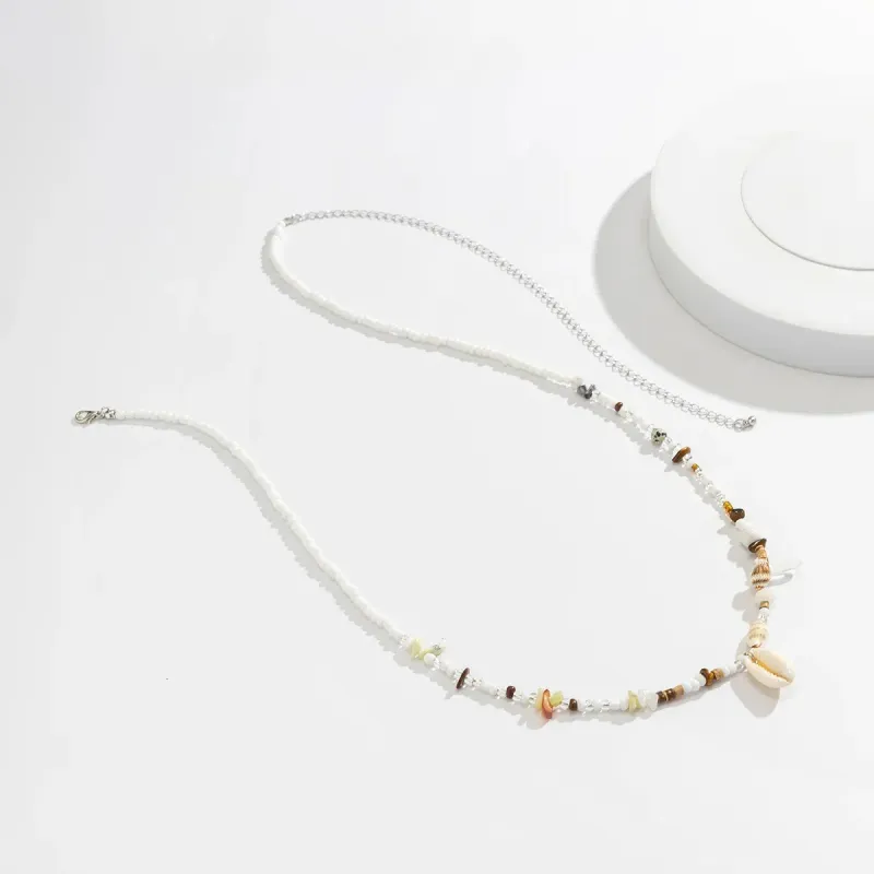 Salircon Boho Acrylic Shell Pendant Waist Chain Ethnic Style Mixed Seed Beads Beaded Belly Summer Beach Women Body_voghion.com