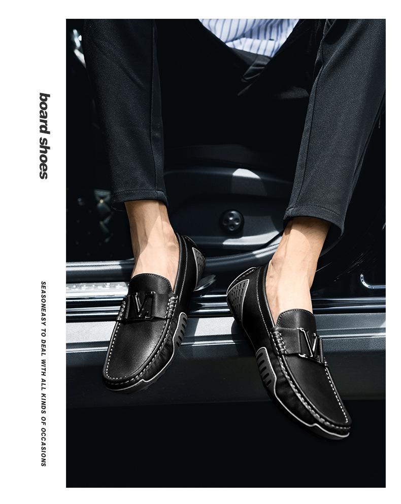 Fashion Men Casual Leather Shoes Luxury Italian Soft Men Loafers Handmade Moccasins Men Breathable Slip On Boat Shoes Plus Size_voghion.com
