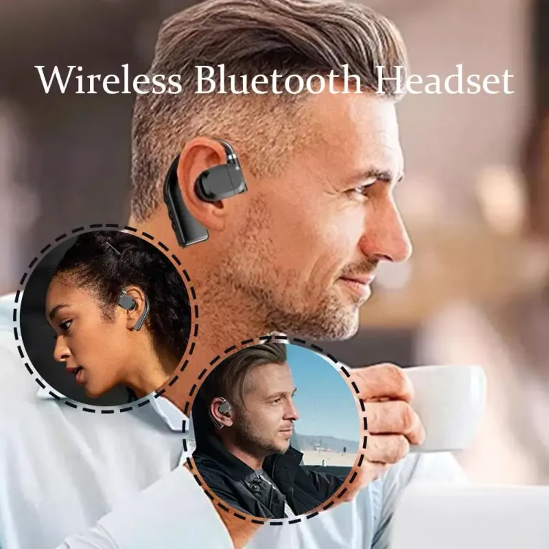 Single Earphones Long Standby Business Headphones Mono Headset Outdoor Call Bluetooth Wireless Earbuds For Left Right Ears_voghion.com