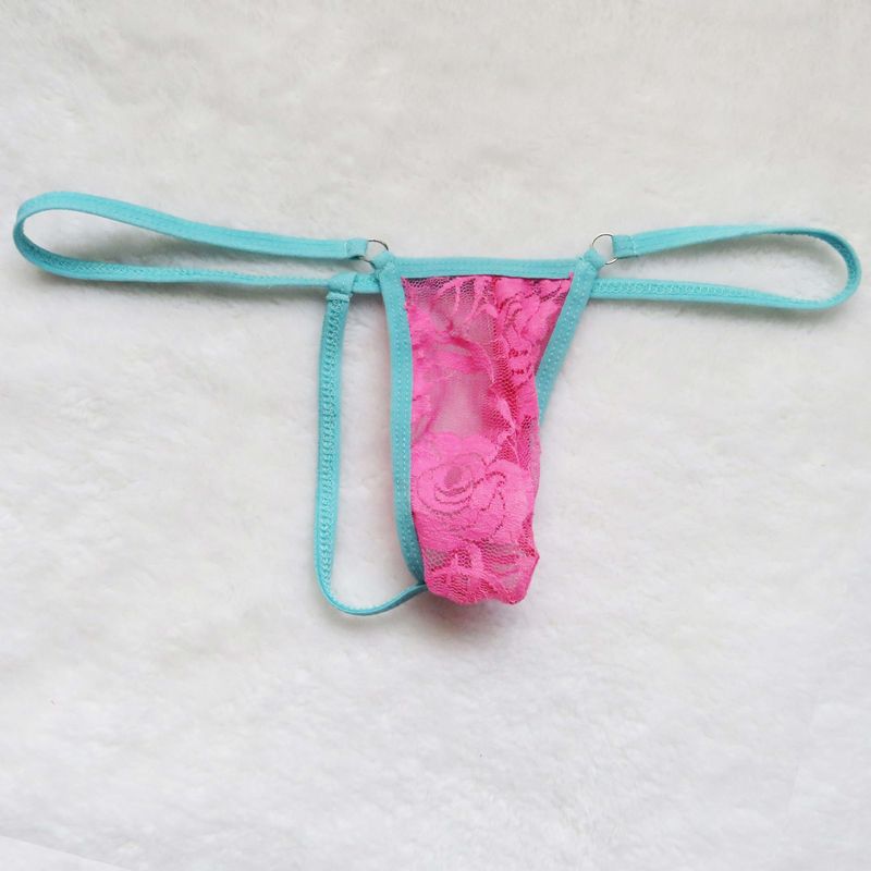 Ropa interior íntima, bragas sexys de encaje transparente en forma de T, tanga para hombre, minibañador._voghion.com