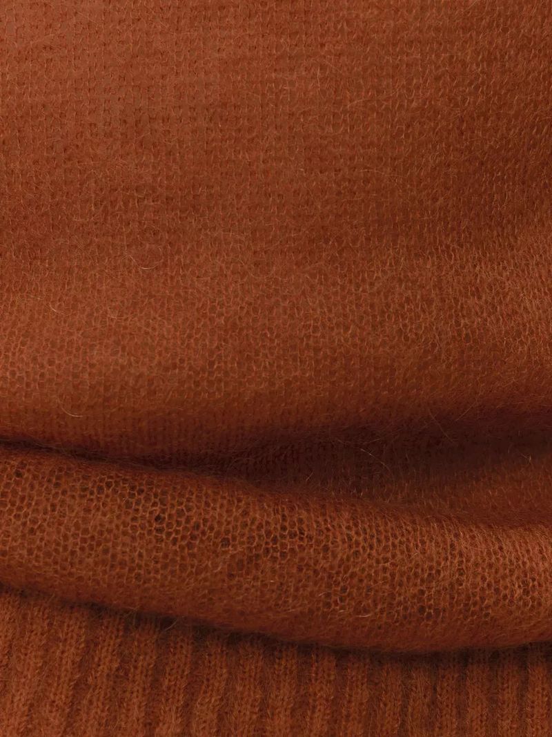 Maglia leggera da donna - Maglione oversize trasparente con scollo rotondo nei colori pastello (cachi, rosso, bordeaux, giallo, menta, azzurro, caramello, rosa)_voghion.com