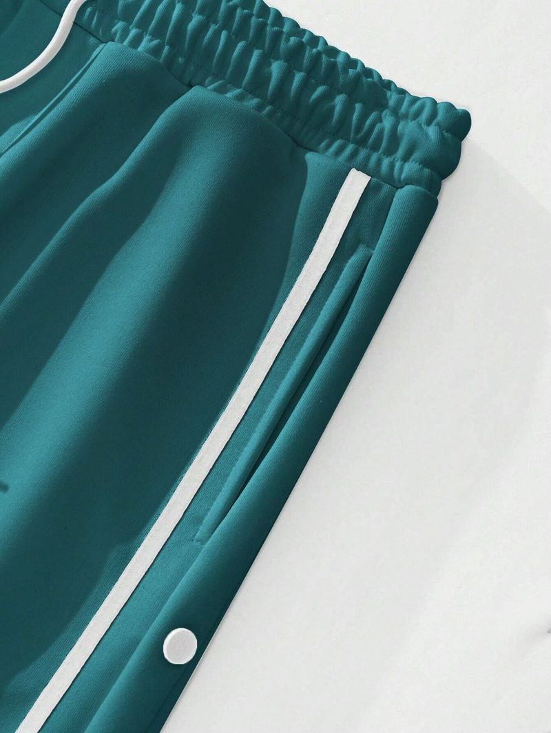 Miesten vaatteet koko miesten uudet napitettavat vapaa-ajan housut katumuoti retro casual leggings housut miehille_voghion.com