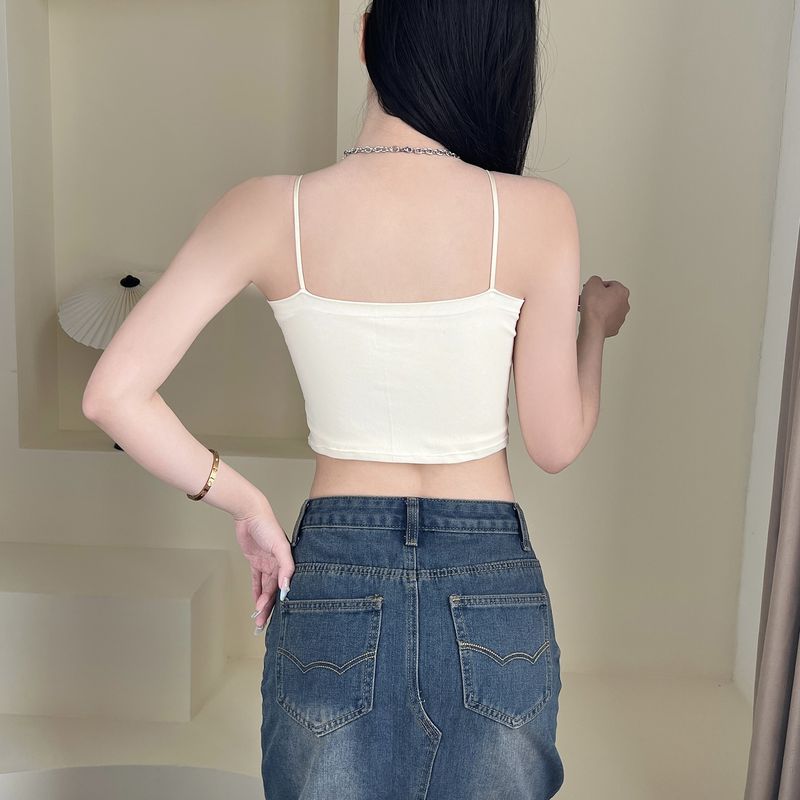 Irregular camisole, beautiful back, cushion, integrated vest, anti glare, breathable base, seamless inner layer, chest_voghion.com