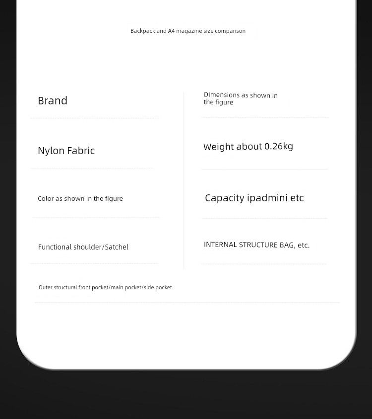Zaino piccolo per tablet da esterno portatile da uomo con marchio di moda per iPad_voghion.com