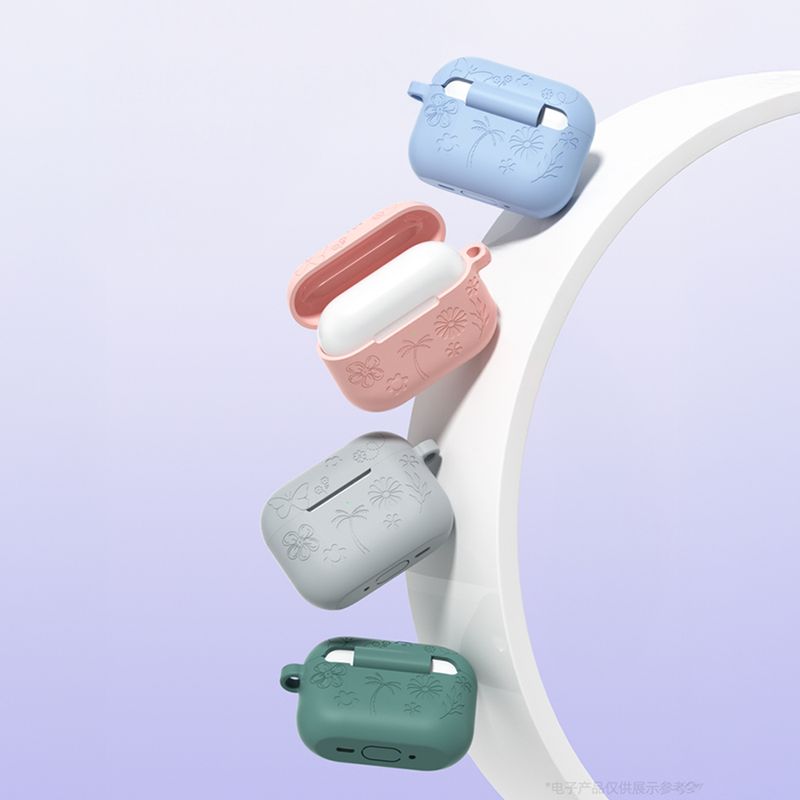 Custodia con motivo a farfalla e fiore 3D per AirPods Pro 3 2025, morbida custodia in silicone con motivo a cartoni animati per AirPods Pro3, custodia con gancio_voghion.com