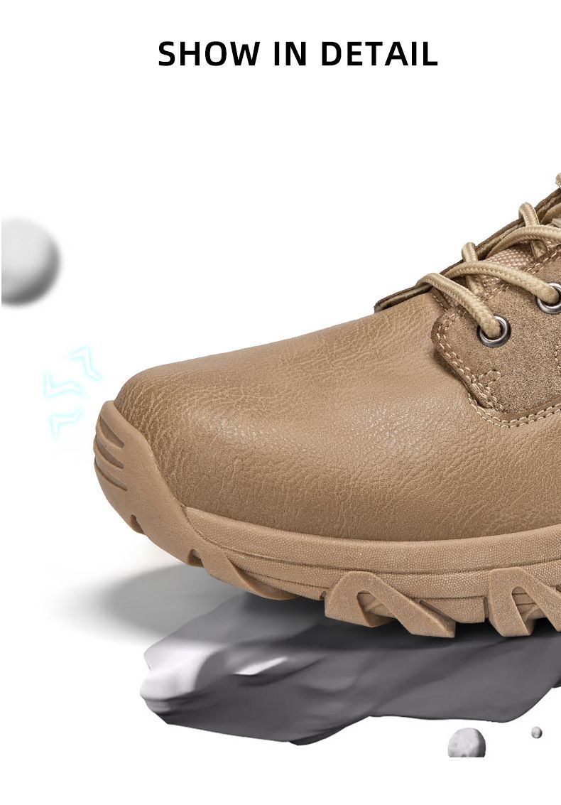 Botas tácticas de combate para hombre: botas militares y de senderismo impermeables para exteriores y campo, con tallas extendidas (39-47)_voghion.com