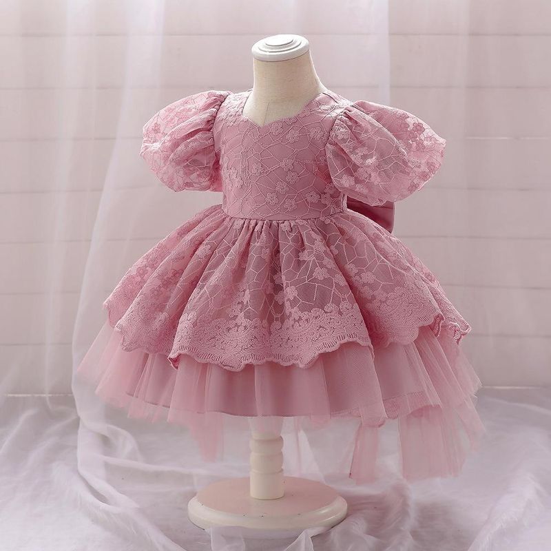Nuovo vestito per neonati e bambini, festa di compleanno, vestito da principessa, gonna tutù dolce in rete ricamata a bolle_voghion.com