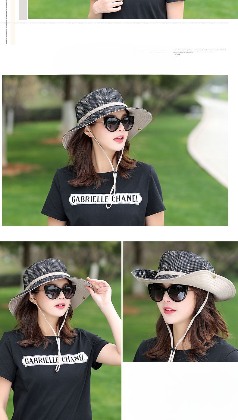 Chapeau de plage à large bord pour femme, protection UV d'extérieur, élégant et polyvalent_voghion.com