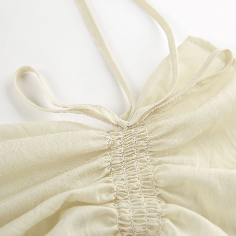 Elegantes, lässiges Lounge-Set mit Rüschenbesatz – fließende Strickjacke mit Bindeband vorne und Shorts für Damen, bequemes Frühlings- und Sommer-Outfit_voghion.com