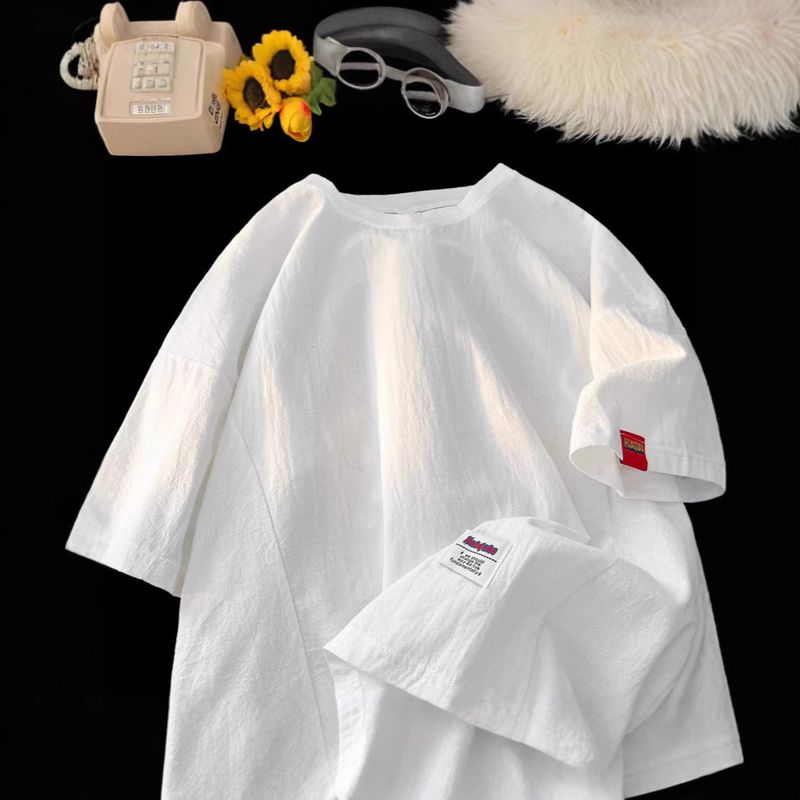 2025 Summer Clothing New Three-Dimensional Cutting Splicing Loose Cotton And Linen Short Five Quarter Sleeved Casual_voghion.com