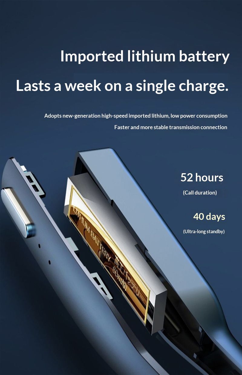 NeoGear Hot-Selling AI Translation Semi-In-Ear Business Bluetooth Earphones Over-Ear YYK525 Call Noise Cancelling_voghion.com