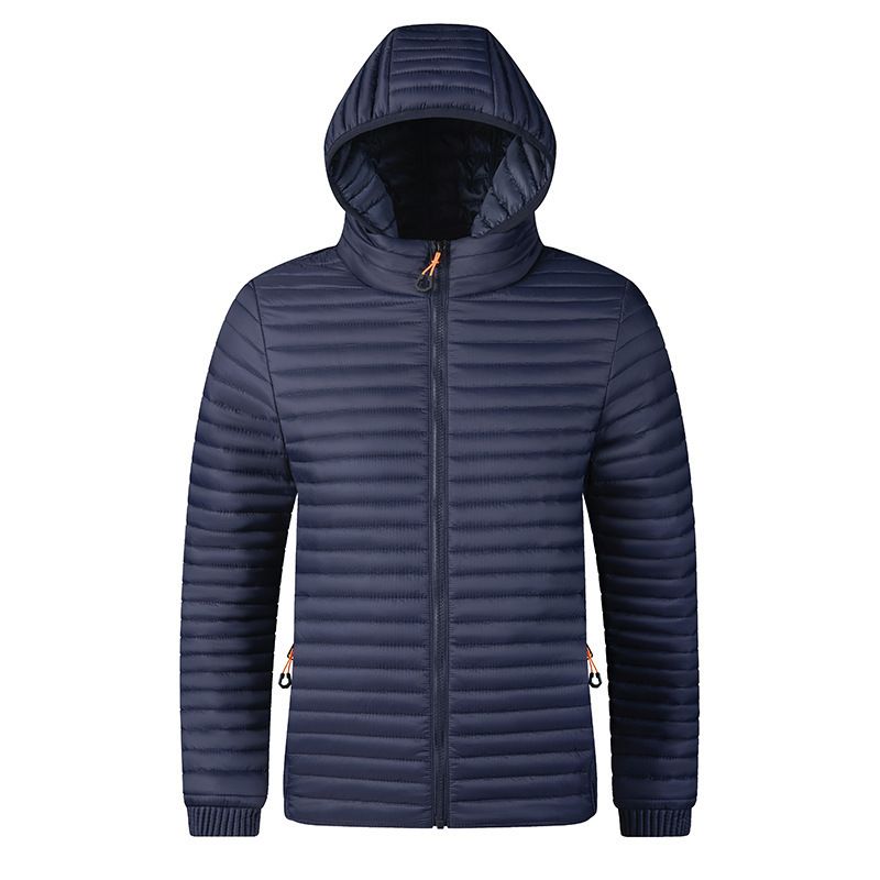 New Thin Striped Plaid For Men, Winter Thickened Down Coat, Ribbed Cotton Padded Jacket_voghion.com