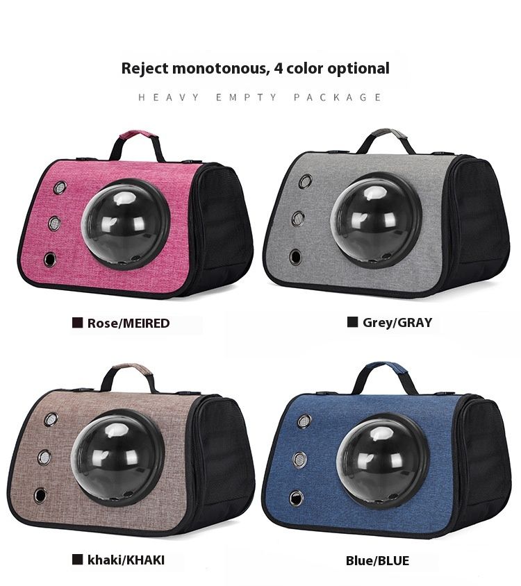 Cat Bag New Klapp Handheld Space Capsule Pet Bag Oxford Stoff Fir Outdoor Crossbody Portable Atem Komfortabel Kaz an Hond Rucksak_voghion.com