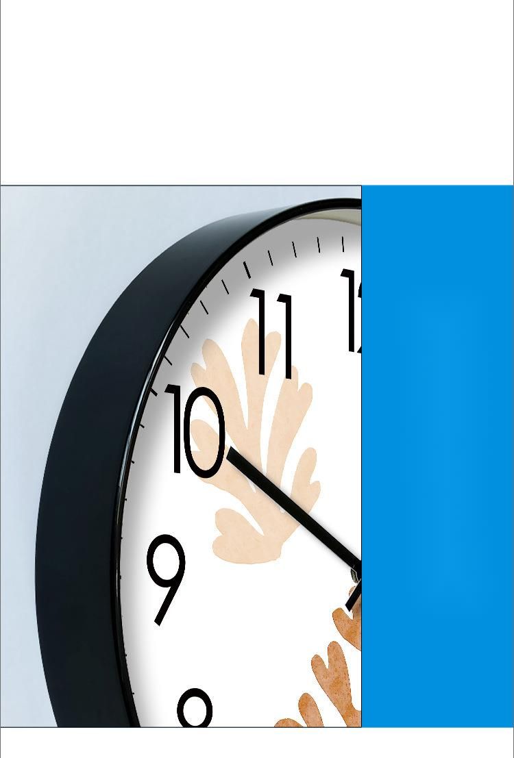 Yipula 6632 Simple Nordic Fashion Living Room Home Wall Watch Silent Sweep Second Quartz Clock_voghion.com