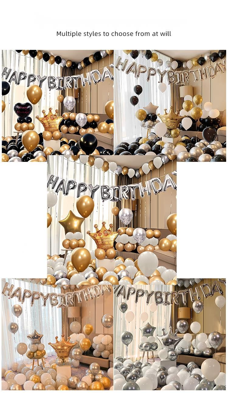 Set Birthday Balloon Party Decorations Scene Setup Background Wall Decoration Supplies High-End Package_voghion.com