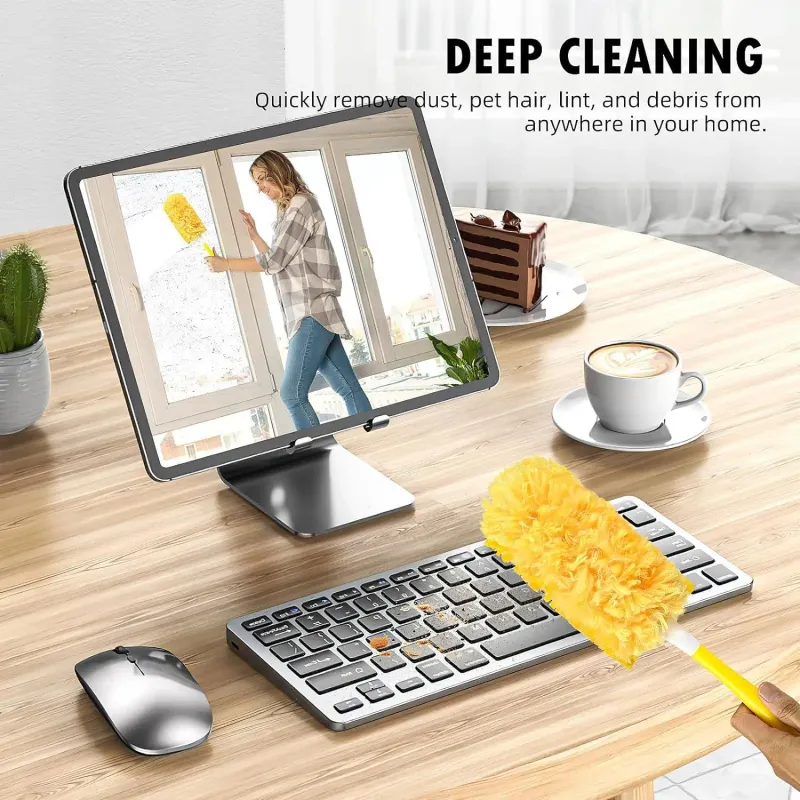 Precipitatore elettrostatico a doppia faccia a 360° per la pulizia della polvere, spolverino monouso per la pulizia di ragnatele, tetto e scrivania_voghion.com