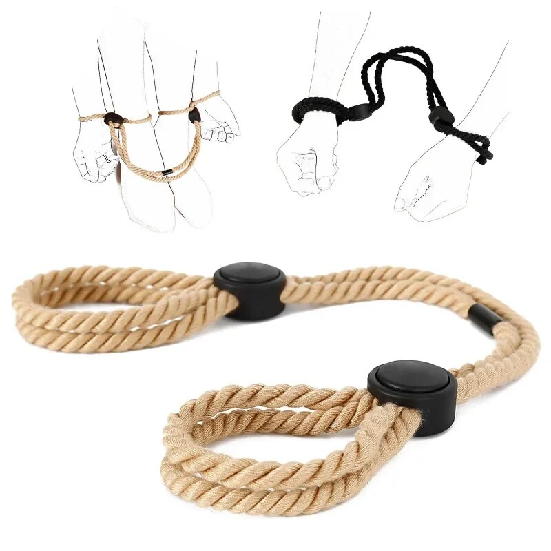 Baumwollseilfesseln Handschellen Fußfesseln Bondage-Armband BDSM Fetisch Sexspielzeug für Erwachsene für Paare Exotisches Zubehör_voghion.com