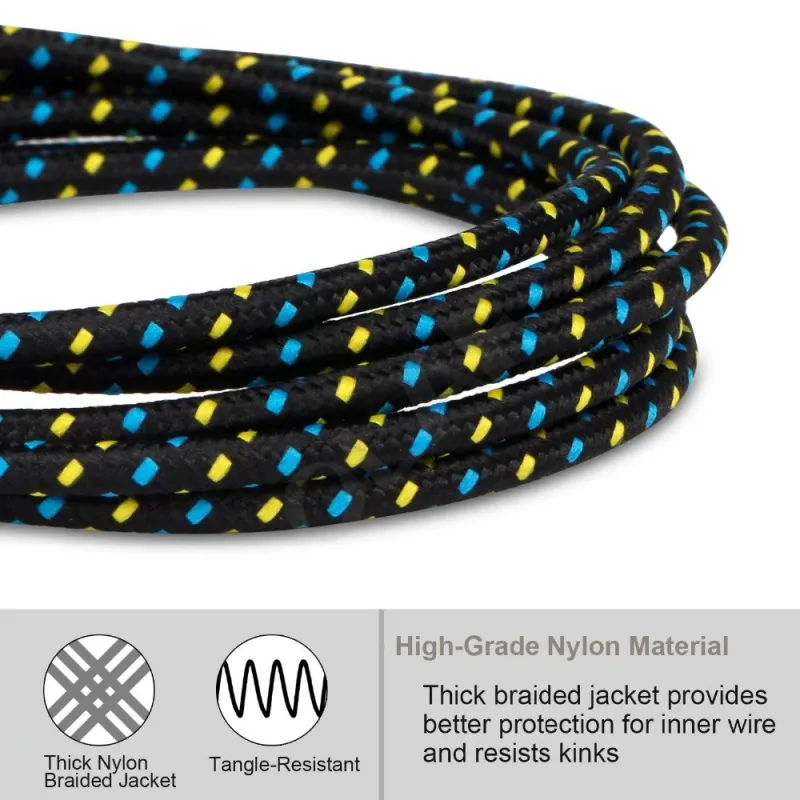 OLAF Nylon Braided Type 1M 2M 3M Data Sync Fast Charging USB C Cable For Samsung S9 S10 Xiaomi Mi9 Mi8 Huawei Type-C_voghion.com