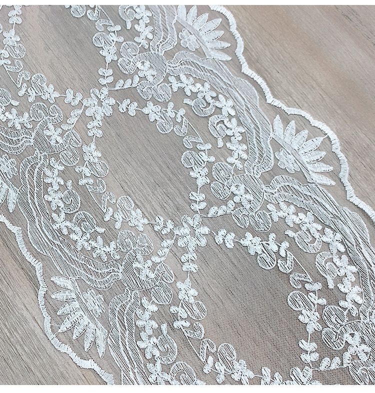 Lace Table Runner Set - Elegant Cover For Coffee Table TV Stand Dresser & Shoe Cabinet (Dust-Proof Washable Fabric Decorative Home Accent)_voghion.com
