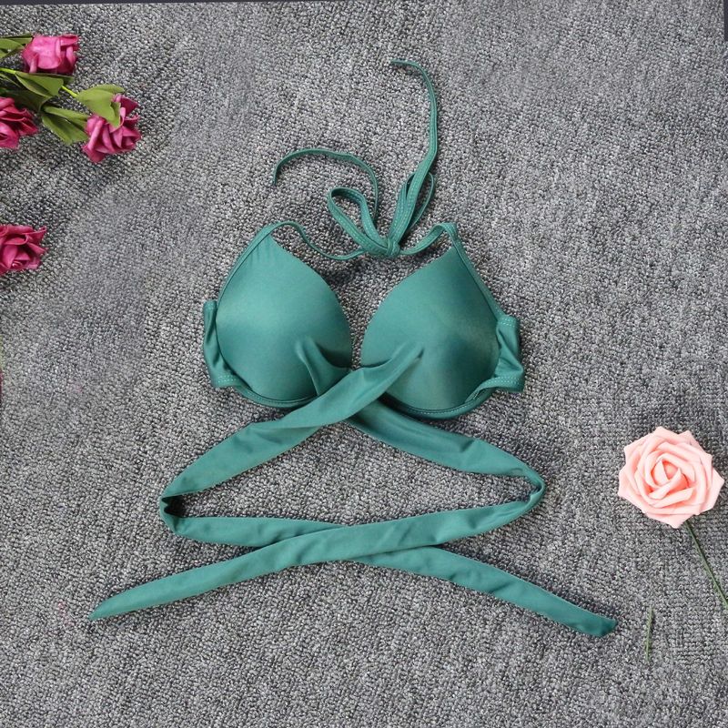 2020 Bikini Sexy Cross Strap Split Swimsuit_voghion.com