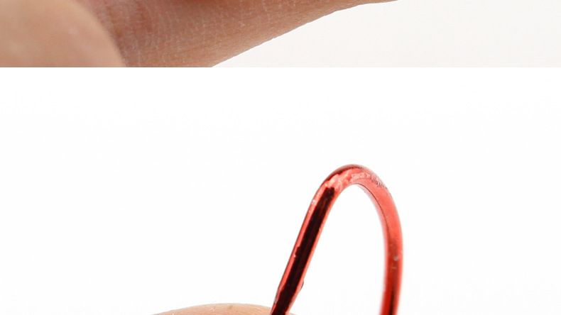 High-Carbon Steel Curved Shank For Fishing, Red Wide-Belly Fish Hook, Soft Lure Hook With Barbs, Fishing Gear_voghion.com