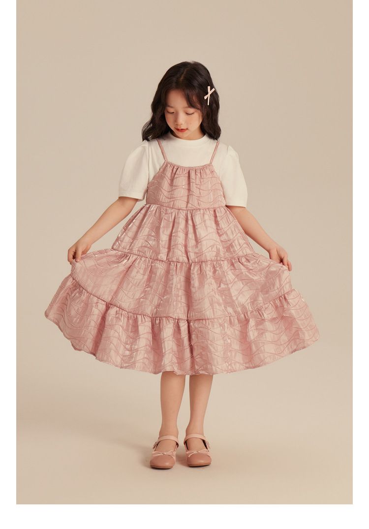 Gonna con bretelle per bambine, gonna da principessa, dolce ragazza, alla moda e con temperamento_voghion.com