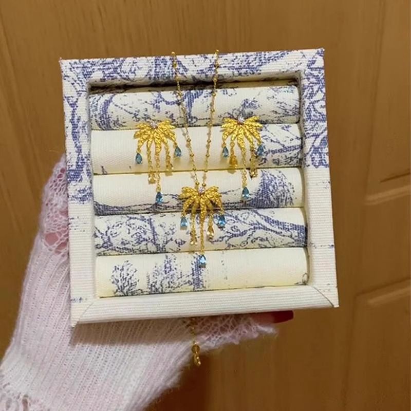 Orecchini a bottone con nappe e fuochi d'artificio in oro di nicchia unici 2025, nuovi e squisiti, dal temperamento raffinato, per donne, alla moda e di alta qualità._voghion.com