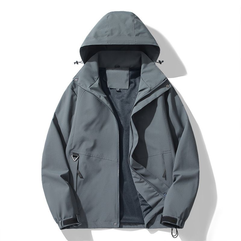 Veste d'extérieur décontractée pour homme, coupe-vent et imperméable, grande taille, pour le printemps et l'automne_voghion.com